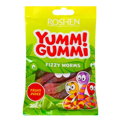Жувальні Цукерки Рошен 70 г Yummi Gummi Fizzy Worms