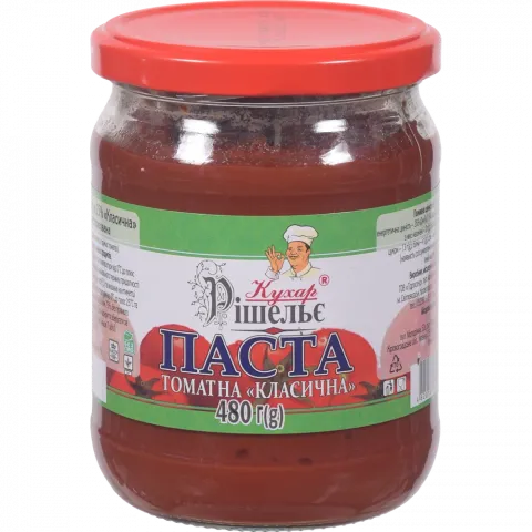 Томат паста Кухар-Рішельє 480 г скл. Класична твіст