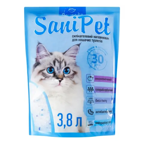 Наповнювач SANI PET силікагелевий 3,8 л