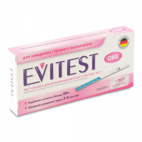 Тест на вагітність EVITEST 1 (червоний)