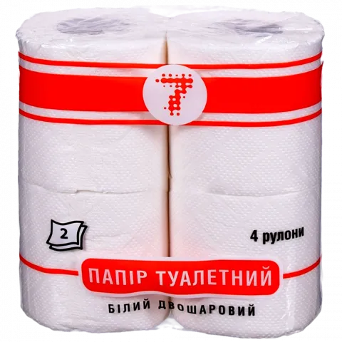Туал. папір 7` 4 шт. Білий Економ`