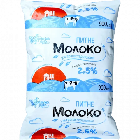 Молоко Українська зірка 900 г 2,5 т/ф