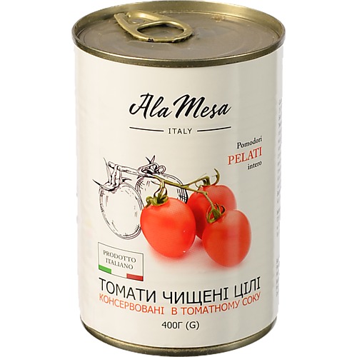 Томати AlaMesa 400г в томатному соку ціл