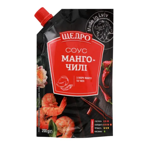 Соус Щедро 200 г д/пак. Манго-чилі
