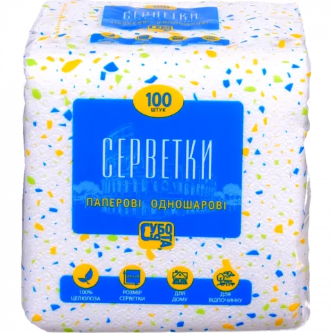 Серветки Субота 100 шт. білі