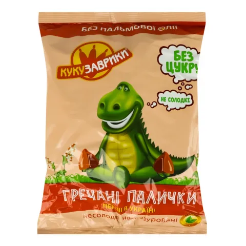 Палички гречані Кукузаврики 50 г б/цукру несолодкі