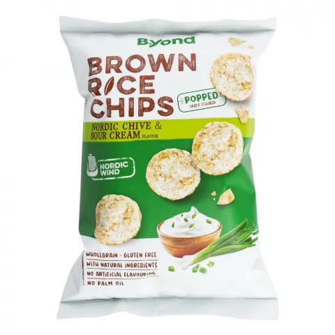 Чипси рисові B.yond LIVITY 60 г Сметана та норвезька цибуля (Болгарія)