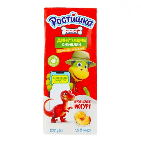 Йогурт Ростишка 207 г 1,5 Персик-абрикос