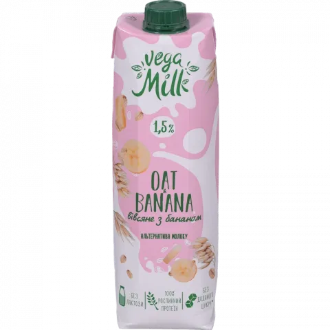 Напій вівсяний Vega Milk 0,95 л з бананом