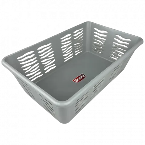 Кошик Зебра 2 Branq 25х15,8х8,1 см пласт. арт.1702 сірий И239 (Польща)