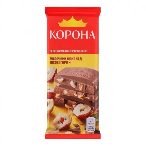 Шок Корона 85 г мол. з горіхом