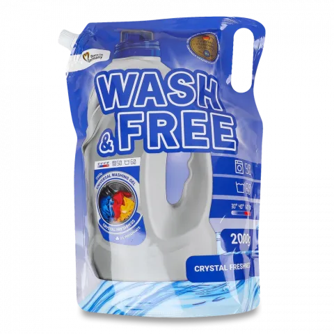 Гель д/прання Wash and Free 2000 г д/пак. Універсальний