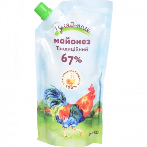 Майонез Гуляй-поле 67 300 г д/пак. Традиційний