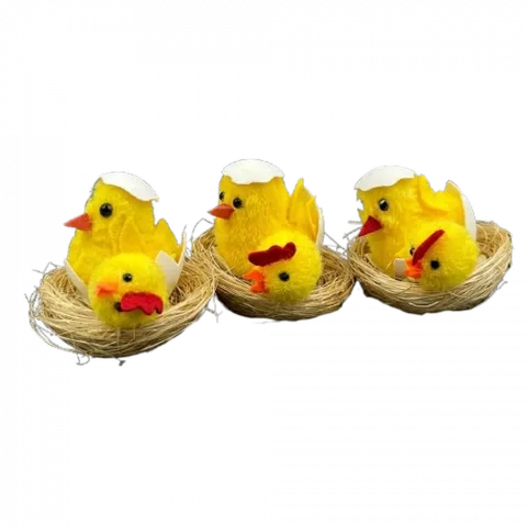Декор Великодній курчата 3шт B1-0940 20509 И