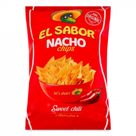 Чипси кукурудз. EL Sabor 100 г начо чилі (Греція) И034