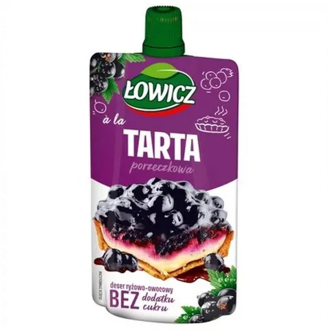 Пюре LOWICZ 100 г рисово-фруктове пиріг з смород. (Польща)