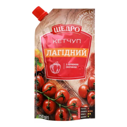 Кетчуп Щедро 250 г д/пак. Лагідний