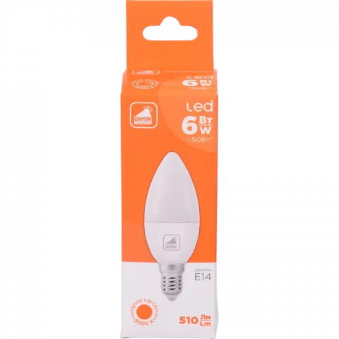 Лампа LED Секретні технології свічка жовта 6 Вт E14 NEW