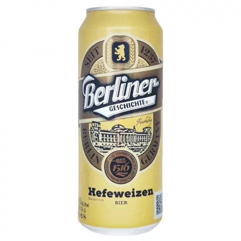 Пиво Berliner Geschichte 0,5л скл. Hefeweizen св 5,2И417