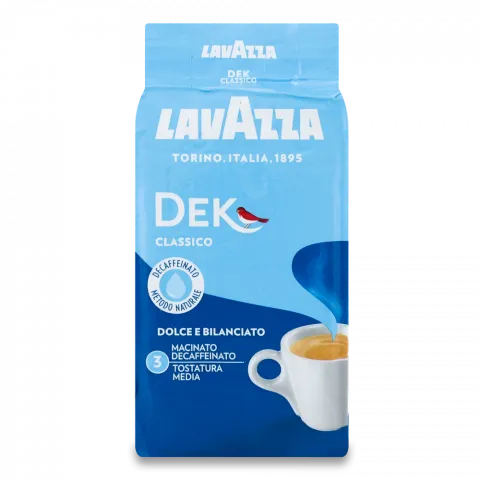 Кава Lavazza 250 г мел. Dek Classico б/кофеїну (Італія)
