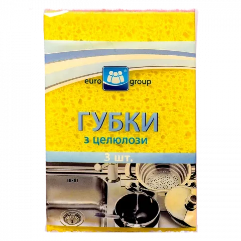 Губки з целюлози Єврогруп 3 шт.