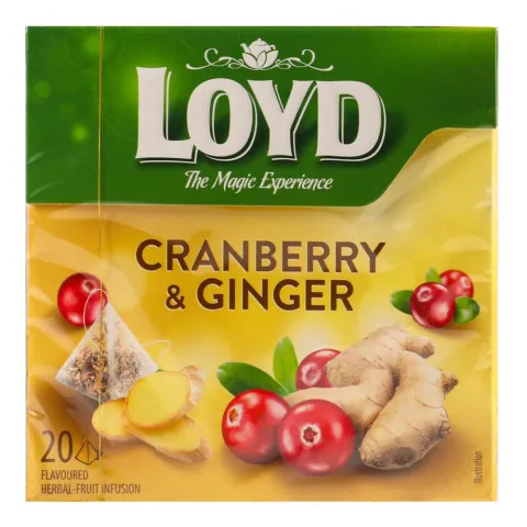 Чай Loyd 20 шт. пірам. Журавлина/Імбир (Польща) И056