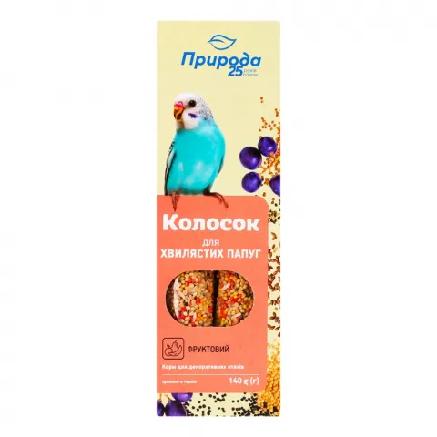 Корм Природа Колосок п/папуг 140 г Фруктовий