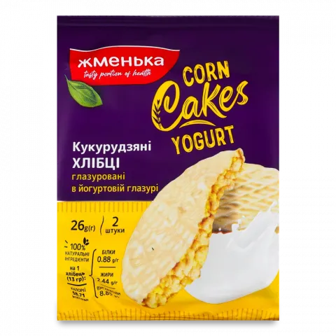 Хлібці Жменька 26 г кукурудзяні в йогуртовій глазурі