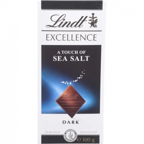 Шок Ліндт Excellence 100 г чорн. з морськ. сіллю та карамель (Франція)