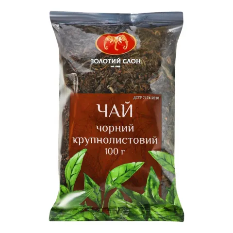 Чай Золотий Слон 100 г чорн. крупнолистовий (П)