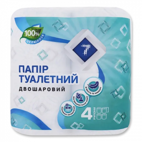 Туал. папір 7` 4 шт. Білий`