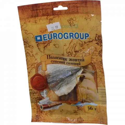 Єврогруп Жовтий полосатик 36 г пак. солон.-суш.