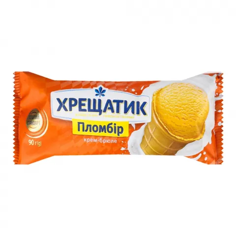 Морозиво Хрещатик 90 г ваф. стак. Золотий Стандарт крем-брюле