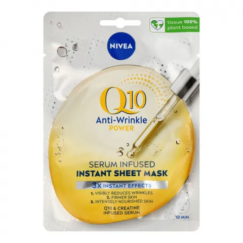 Маска-ліфтинг д/обличчя Nivea 28 г Visage тканинна q10 power