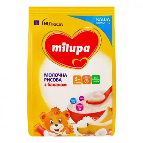 Каша Milupa 210 г рисова з бананом 5+ міс.