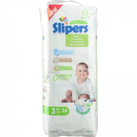 Підг. Slipers T-203 3 Twins 36 шт. (4-9 кг) И994 (Туреччина)