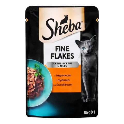 Корм д/котів Шеба 85 г з індичкою в желе
