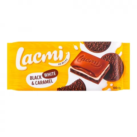 Шок Рошен 100 г Lacmi мол. Black-White and Caramel