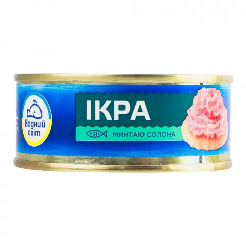Ікра Минтаю Водний Світ 100 г з/б солона