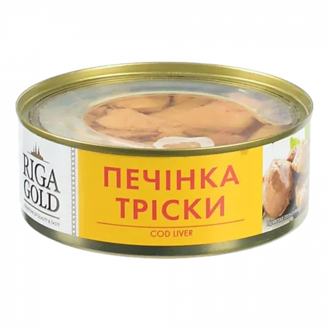 Конс Печінка тріски Ризьке Золото 230 г з/б ключ