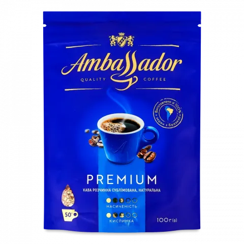 Кава Ambassador 100 г пак. розч. Premium