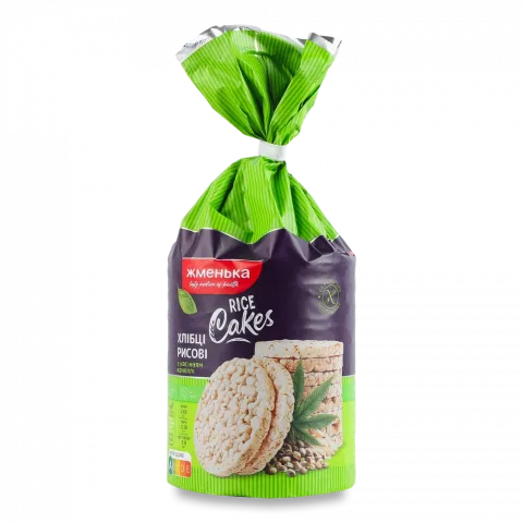 Хлібці Жменька 100 г рисові з насінням коноплі