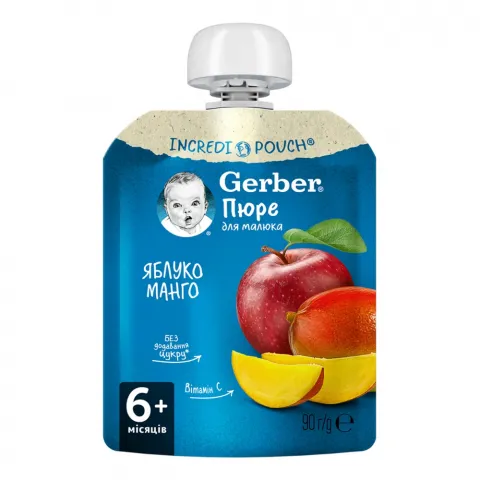 Пюре Gerber 90 г д/пак. яблуко, манго