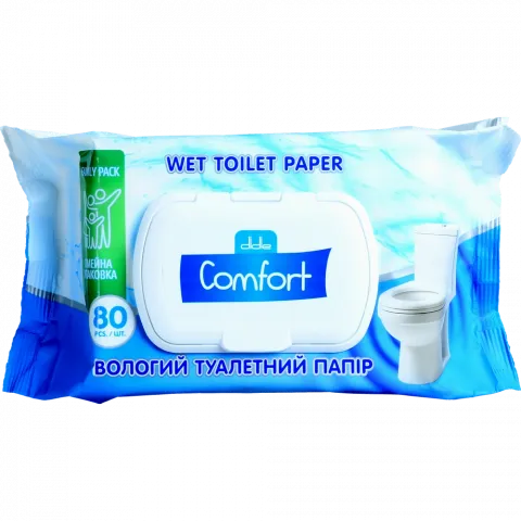 Туал. папір Didie Comfort 80 шт. вологий з клапаном