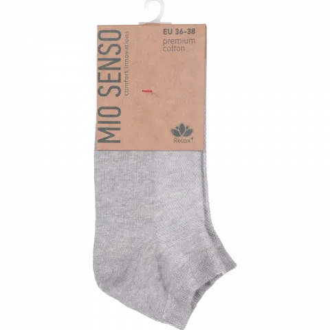 Шкарпетки жін. MioSenso Relax4 короткі сітка C513R меланж св.сірий, р.36-38