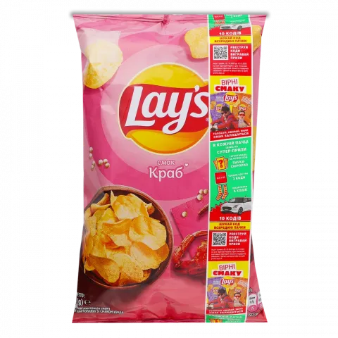 Чипси Lays 60 г краб