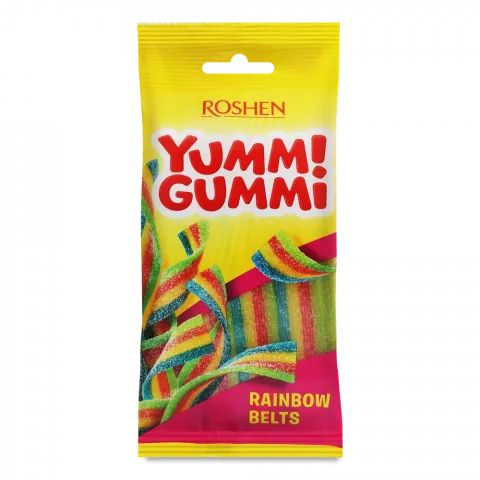 Жувальні Цукерки Рошен 70 г Yummi Gummi Sour Belts