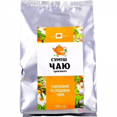 Чай Єврогруп 200 г з квітковим та плодовим чаєм