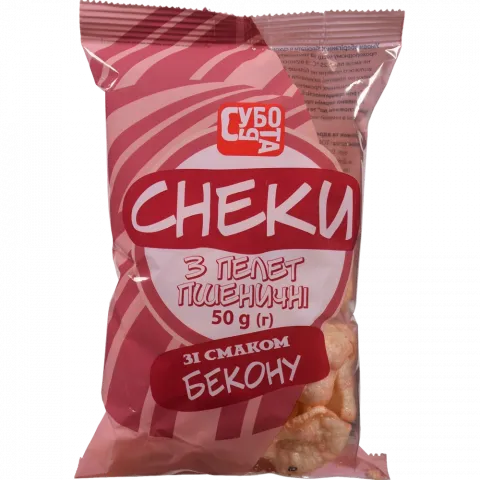 Снеки з пелет Субота 50 г пшенич. зі смаком бекону