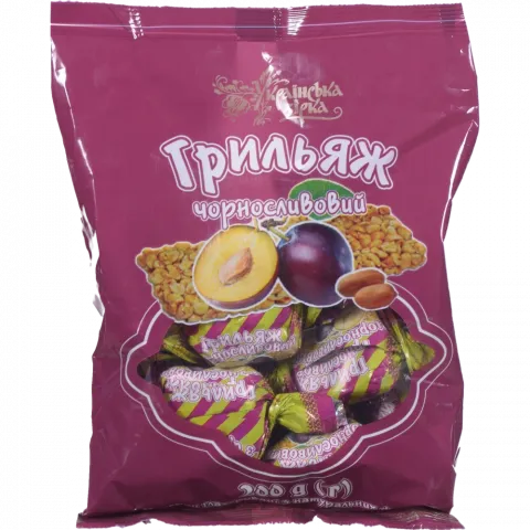 Цукерки Українська Зірка 200 г Грильяж чорносливовий